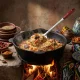 Usbekischer Schaumlöffel für Plov 48 cm, mit Gravur - Ein verlässlicher Schaumlöffel ist der Schlüssel zu lockerem Plov