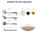 Utschak Feuerofen Ø 40 cm + Gusseisen-Kasan 12 L, flacher Boden + Küchenzubehör, Usbekischer Kochtopf aus Gusseisen