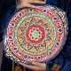 Lagan, geschnitzt, oval, KaraKalam KO1, Rishtan Keramik, 34 х 42 cm