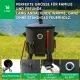 Utschak Feuerofen Ø 44 cm + Gusseisen-Kasan 16 L, runder Boden + Küchenzubehör, Usbekischer Kochtopf aus Gusseisen