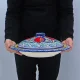 Pfannkuchenteller mit Deckel- KaraKalam TK-021, Rischtan Keramik, Ø 37 cm