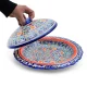 Pfannkuchenteller mit Deckel- KaraKalam TK-061, Rischtan Keramik, Ø 37 cm