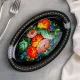Platte oval - Volksmotive, Glas, 24,5 х 15 х 2 cm