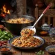 Usbekischer Schaumlöffel für Plov 48 cm, mit Gravur - Plov ist kein Brei, er ist Leben!