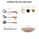 Utschak Feuerofen Ø 40 cm + Gusseisen-Kasan 12 L, flacher Boden + Küchenzubehör, Usbekischer Kochtopf aus Gusseisen