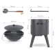 Набор - Учаг - КазаноFF, 16 литров, Ø 44 см + казан чугунный, круглое дно, Ø 46,5 см, 16 л + шумовка 48 см