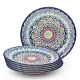 Teller - Mehrob blau - MSV1 - 6 Stück - Risсhtan Keramik, Ø 27 cm