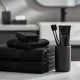 Полотенце, цвет чёрный, хлопок 100 %