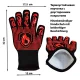 Grillhandschuhe, 2 Stk., hitzebeständig (Universalgröße)