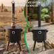 Feuerofen Utschak Ø 40 cm mit Abzugsrohr, für Kasan 12 L, Thermometer, Ofenplatte