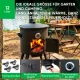Utschak Feuerofen Ø 40 cm + Gusseisen-Kasan 12 L, runder Boden + Küchenzubehör, Usbekischer Kochtopf aus Gusseisen