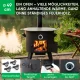 Feuerofen Utschak Ø 49 cm mit Abzugsrohr, für Kasan 22 L, Thermometer, Transportrollen, Ofenplatte