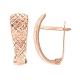Серьги, красное золото 585°, английская застежка, 15 мм