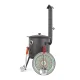 Utschak Feuerofen Ø 40 cm + Gusseisen-Kasan 12 L, flacher Boden + Küchenzubehör, Usbekischer Kochtopf aus Gusseisen