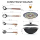 Set - Kasan 22 l + Lagan Ø 42 cm + Schaumlöffel 64 cm + Schaumlöffel 48 cm + tiefer Schaumlöffel 64 cm + Schöpfkelle 48 cm + Griff für den Kasan