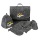 Saunaaktentasche-Set - QUEEN, 5 Bestandteile, grau