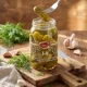 Eingelegte Gurken, mit Knoblauch, Lackmann, 880 g