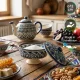 Сахарница - Мехроб Z1 Риштан, керамика, 250 мл, Ø 12 см