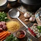  Шумовка узбекская для плова 48 см, с гравировкой - Шумовка — это штурвал, ведущий к идеальному вкусу