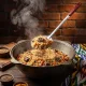 Usbekischer Schaumlöffel für Plov 48 cm, mit Gravur - Meister des körnigen Glücks