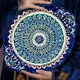 Ляган резной овальный, Мехроб РО8, Риштан, 34 х 42 см