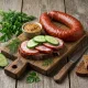 Wurst - Krakowskaja, geräuchert, aus Schweinefleisch, Lackmann, 650 g