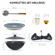 Kasan aus Gusseisen, Aluminiumdeckel, flacher Boden, Ø 36,7 cm, 10 l + Untersetzer + Lagan Ø 32 cm + Küchenutensilien