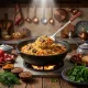 Usbekische Schaumkelle für Plov 48 cm, mit Gravur - Jeder Plov ist ein Meisterwerk, geschaffen mit dieser Schaumkelle