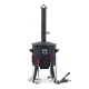 Utschak Feuerofen Ø 40 cm + Gusseisen-Kasan 12 L, flacher Boden + Küchenzubehör, Usbekischer Kochtopf aus Gusseisen
