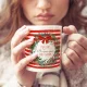 Кружка именная - дизайн Frohe Weihnachten, керамика, 330 мл