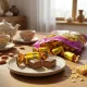 Конфеты шоколадные - Алтын кум, с миндалем и хрустящей вафельной крошкой, Рахат, 150 г