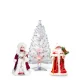 Set - Neujahr, Weihnachtsbaum 60 cm + Weihnachtsmann + Schneemädchen