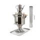 Set - Samowar 5 l, Edelstahl 1,2 mm, Schornsteinrohr, Tablett, Teekanne 0,9 l