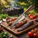 Usbekischer Messer Pchak, 29 cm mit Gravur G018 - Grill König